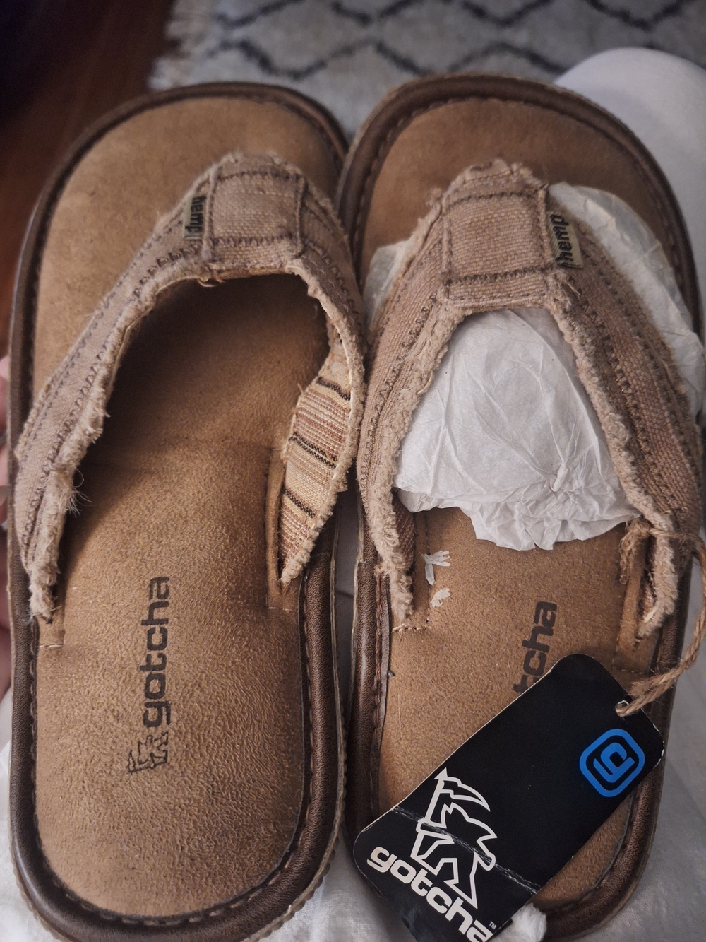 NWT Gotcha Men's Tan Sandals - Casual Comfort